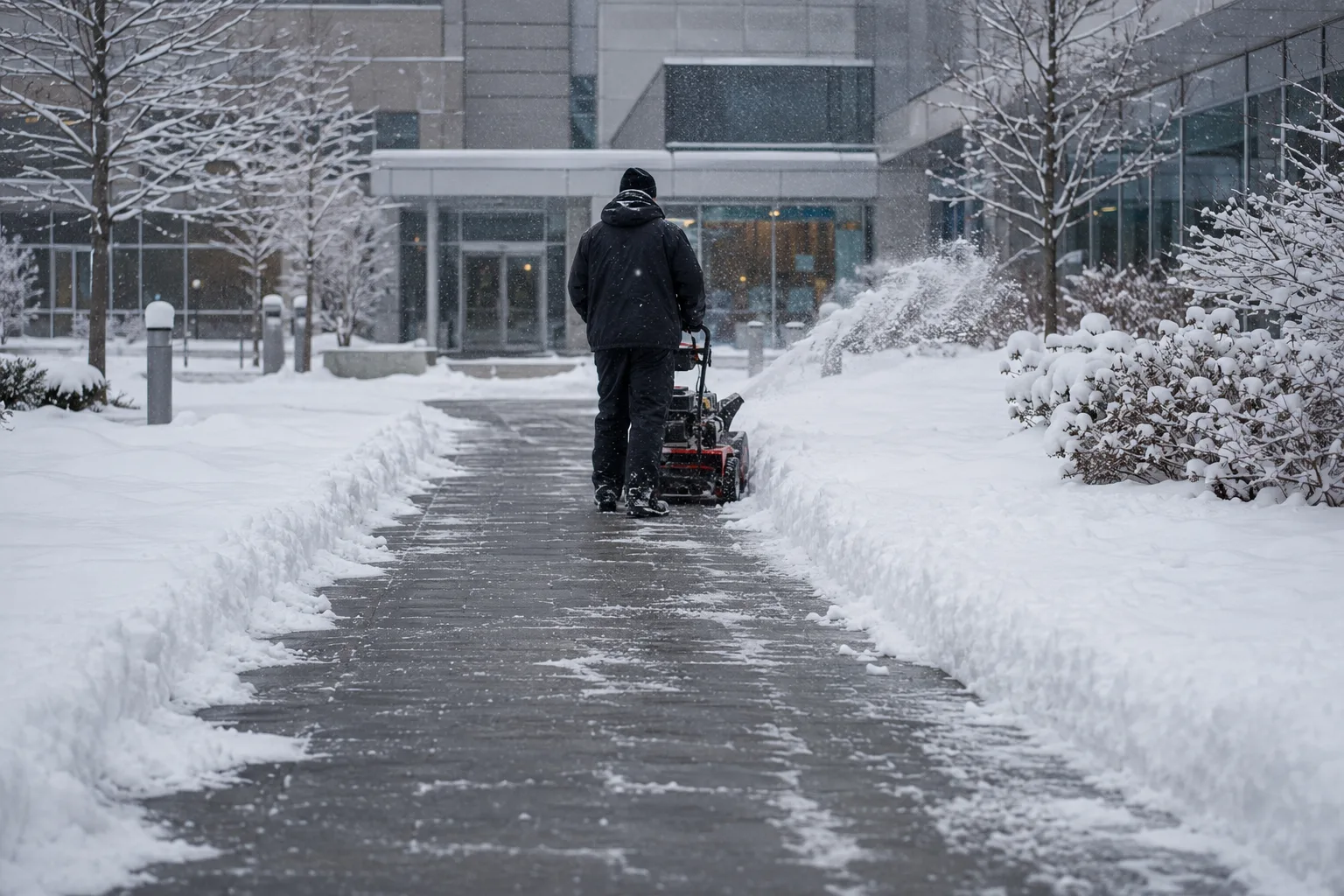 Iliustracinė sniego valymo nuotrauka